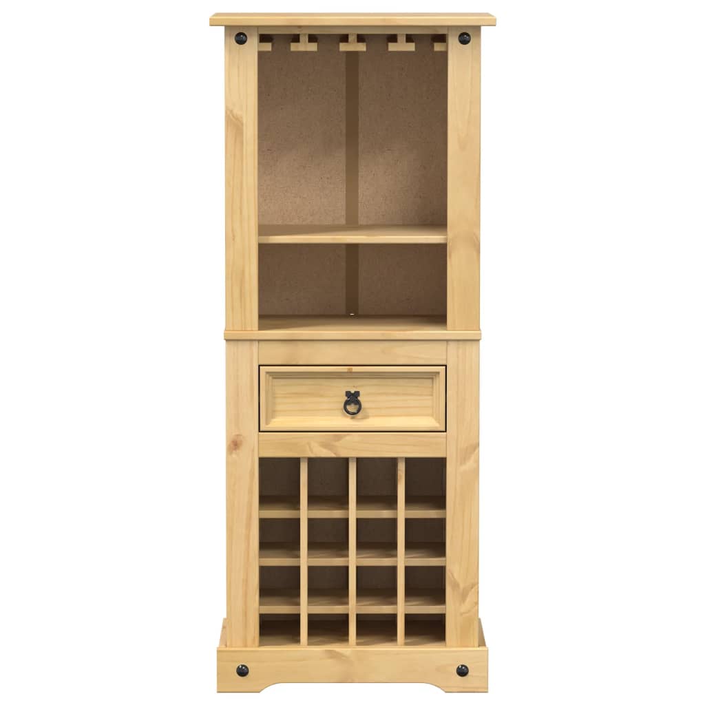 Portabottiglie Vino Corona 56x35x134,5cm Legno Massello di Pino - homemem39