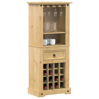 Portabottiglie Vino Corona 56x35x134,5cm Legno Massello di Pino - homemem39