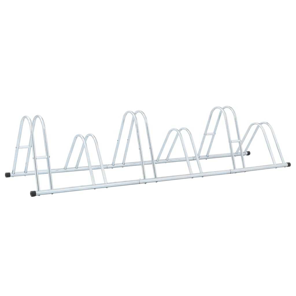 Supporto per 6 Bici da Pavimento Autoportante Acciaio Zincato - homemem39