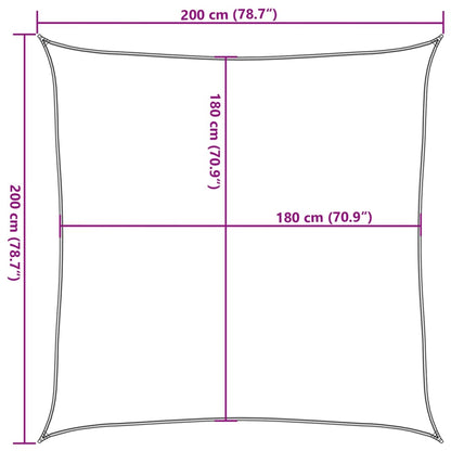 Vela Parasole 160 g/m² Quadrata Grigio Chiaro 2x2 m in HDPE - homemem39