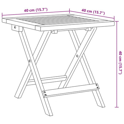 Lettino con Tavolino Blu Scuro Legno Massello Acacia e Tessuto - homemem39