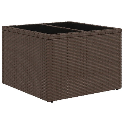 Set Divani da Giardino 7 pz con Cuscini Marrone in Polyrattan - homemem39