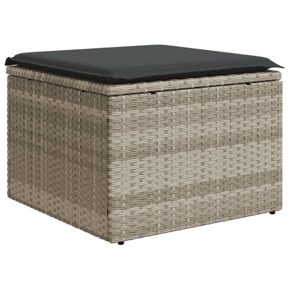 Set Divano da Giardino 8pz con Cuscini Grigio Chiaro Polyrattan - homemem39