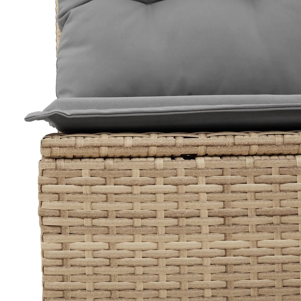 Set Divani da Giardino 7 pz con Cuscini Beige in Polyrattan - homemem39