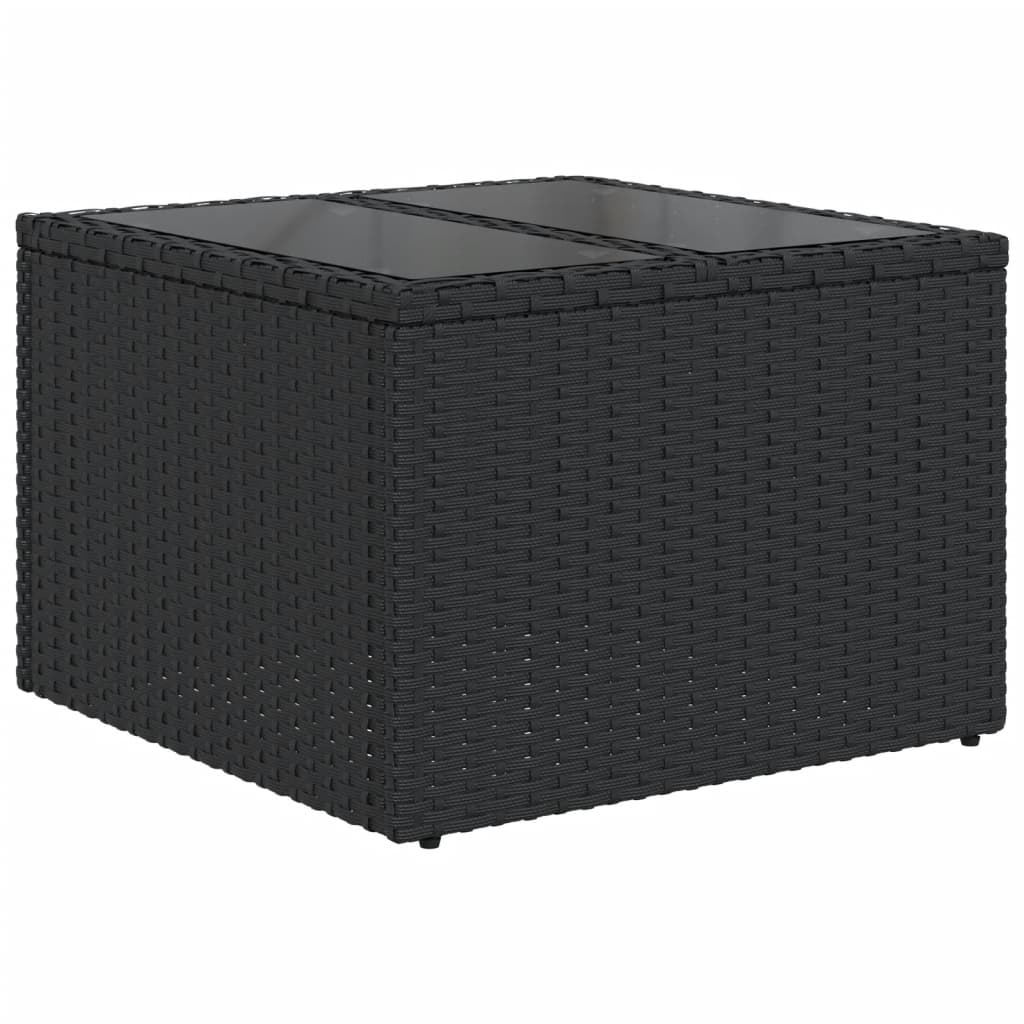 Set Divani da Giardino 10pz con Cuscini in Polyrattan Nero - homemem39