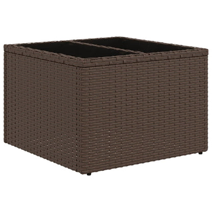 Set Divani da Giardino 10pz con Cuscini in Polyrattan Marrone - homemem39