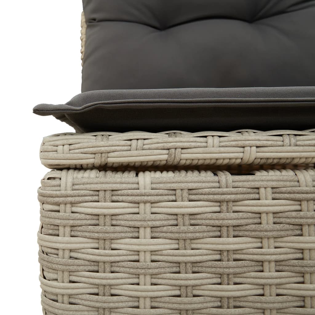 Set Divani da Giardino 11 pz con Cuscini in Polyrattan Grigio - homemem39