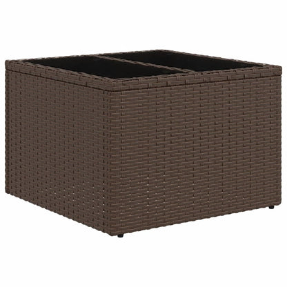 Set Divano da Giardino 4 pz con Cuscini Marrone in Polyrattan