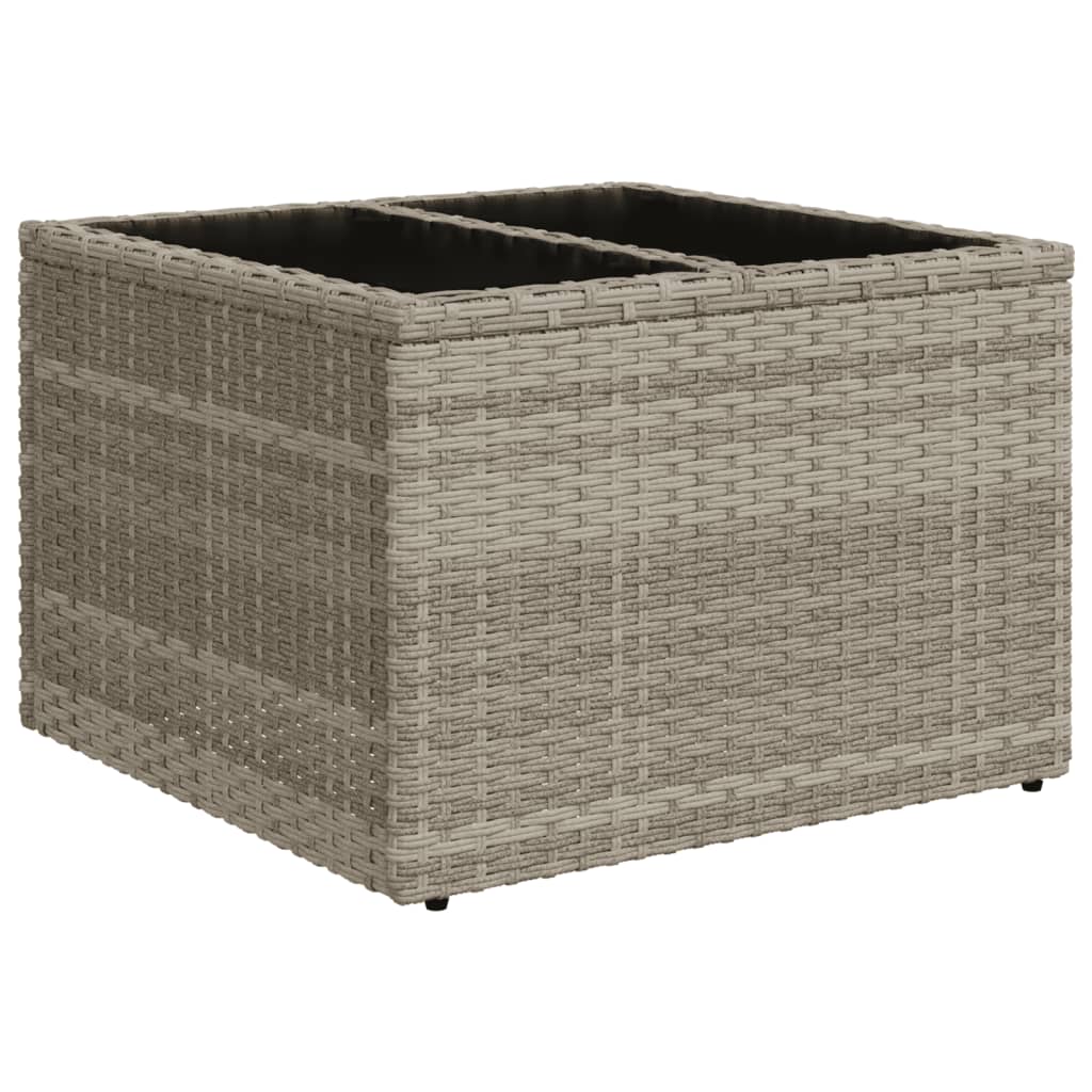 Set Divani da Giardino 7pz con Cuscini Grigio Chiaro Polyrattan - homemem39