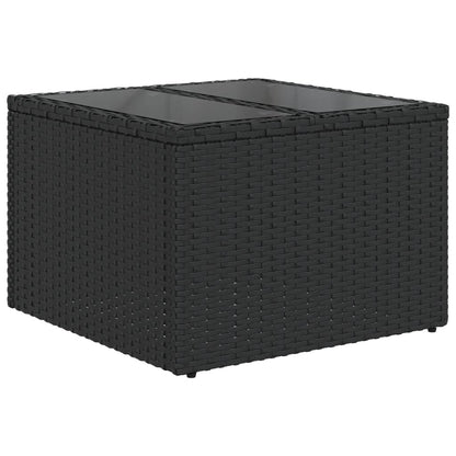 Set Divani da Giardino con Cuscini 8 pz Nero in Polyrattan - homemem39