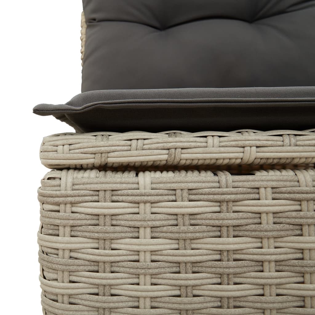 Set Divano da Giardino 8pz con Cuscini Grigio Chiaro Polyrattan - homemem39