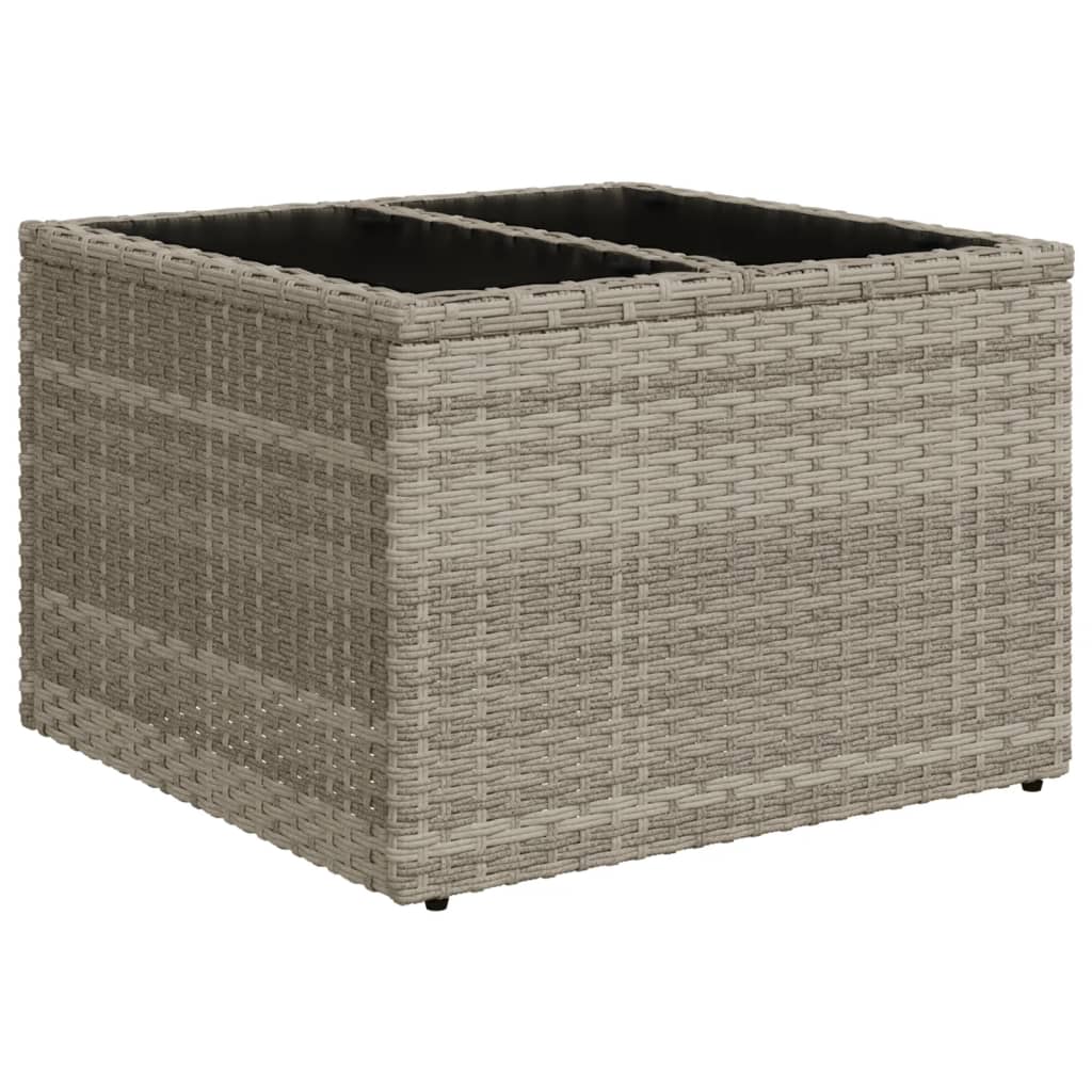 Set Divano da Giardino 9pz con Cuscini Grigio Chiaro Polyrattan - homemem39