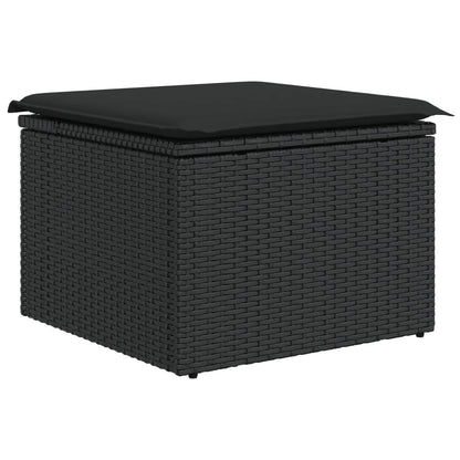 Set Divani da Giardino 5 pz con Cuscini in Polyrattan Nero - homemem39