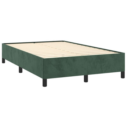 Giroletto a Molle con Materasso Verde Scuro 120x190 cm Velluto