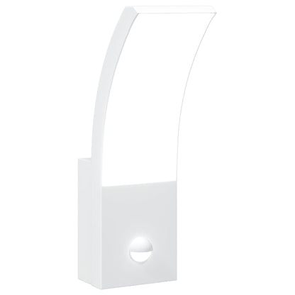 Applique con LED e Sensore Bianca in Alluminio Pressofuso - homemem39