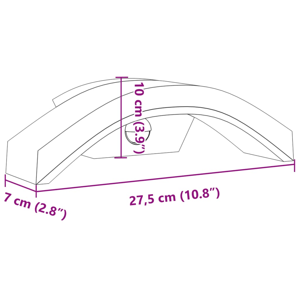 Applique con LED e Sensore Bianca in Alluminio Pressofuso - homemem39