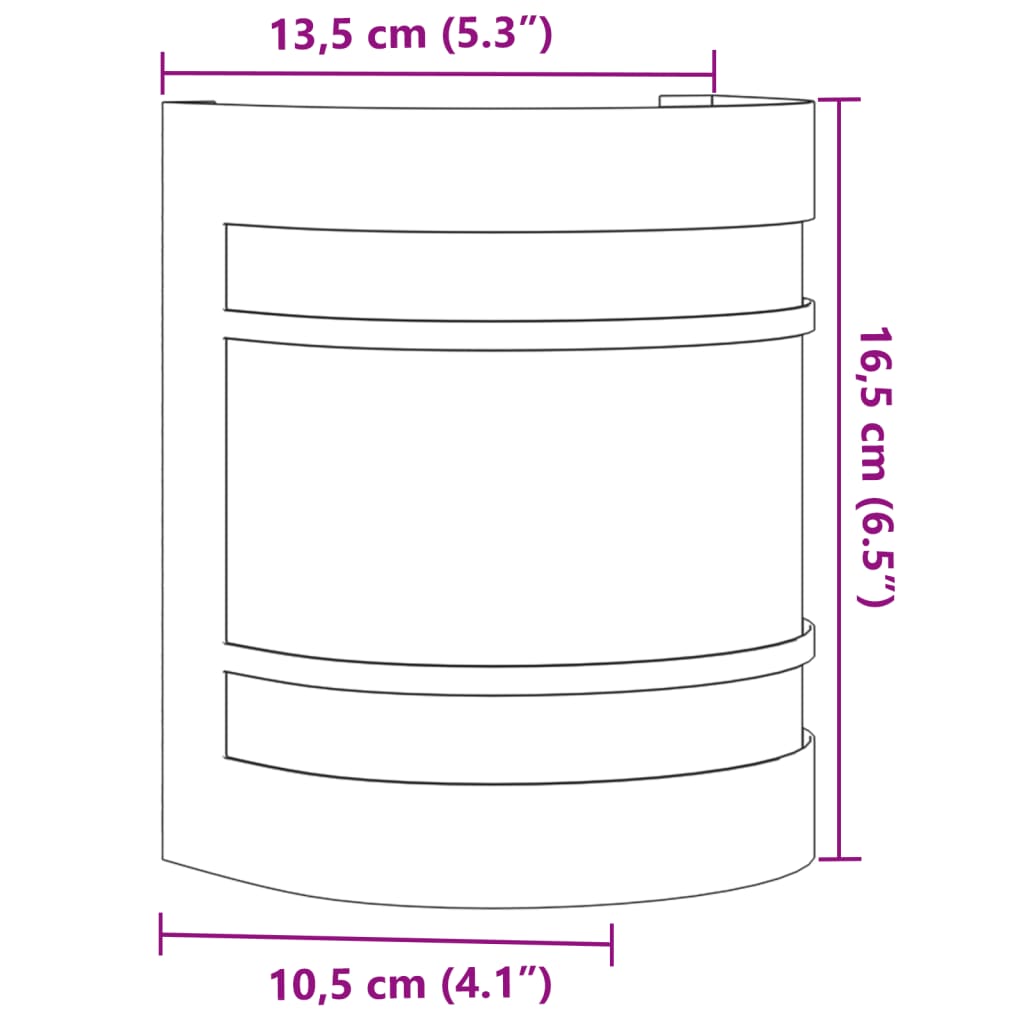 Applique da Esterno 2 pz Argento in Acciaio Inossidabile - homemem39