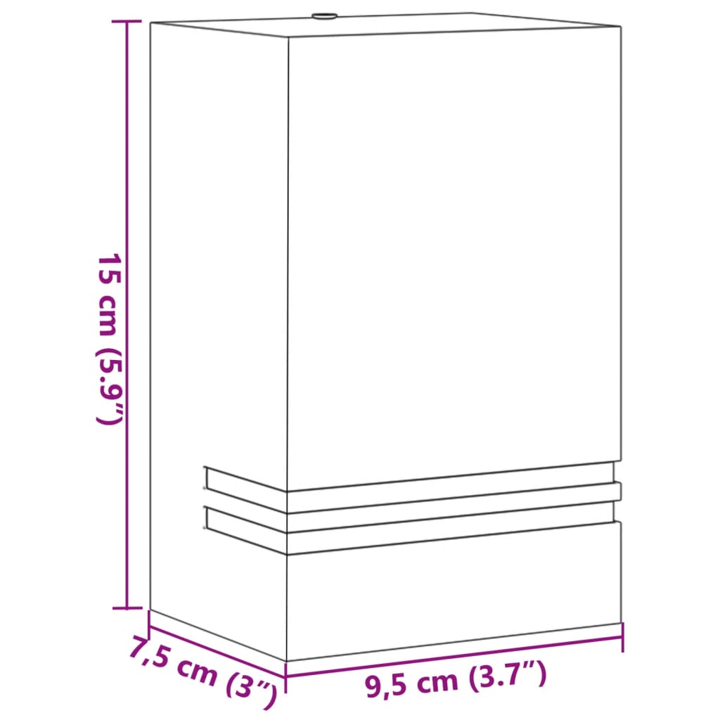 Applique da Esterno Nera in Acciaio Inossidabile - homemem39