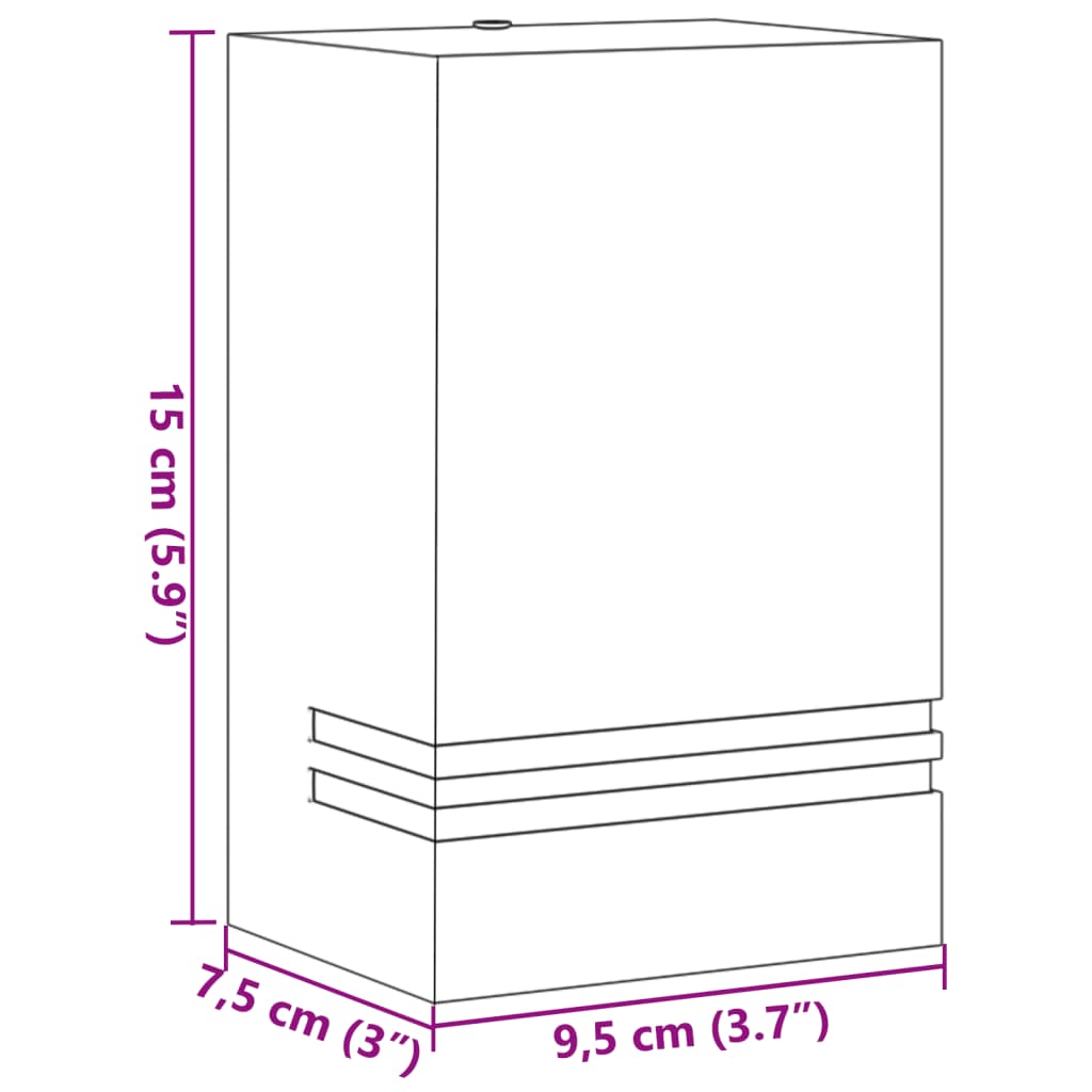 Applique da Esterno 2 pz Nere in Acciaio Inossidabile - homemem39