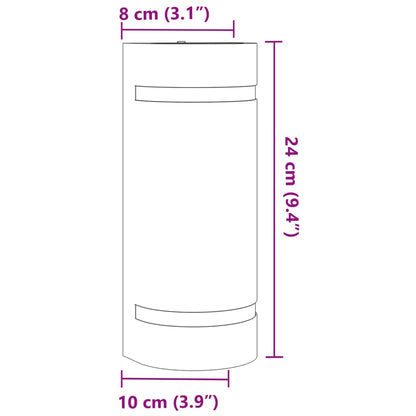 Applique per Esterni Nera in Alluminio Pressofuso - homemem39