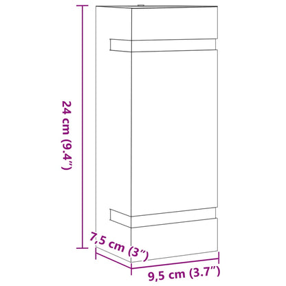 Applique da Esterno 2 pz Nere in Acciaio Inossidabile - homemem39