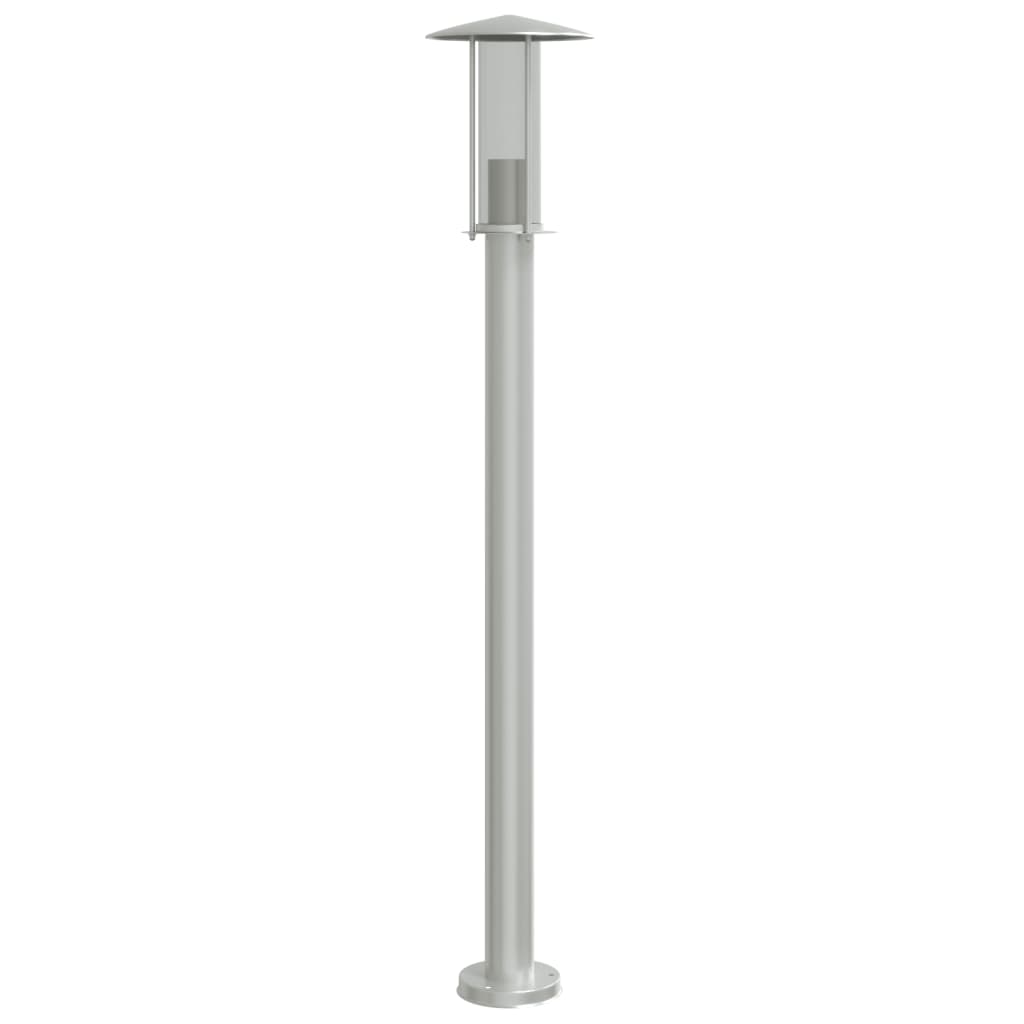 Lampada da Terra per Esterni Argento 100 cm in Acciaio Inox - homemem39