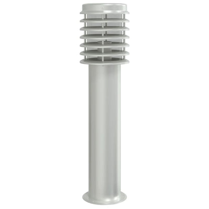 Lampada da Terra per Esterni Argento 60 cm in Acciaio Inox - homemem39