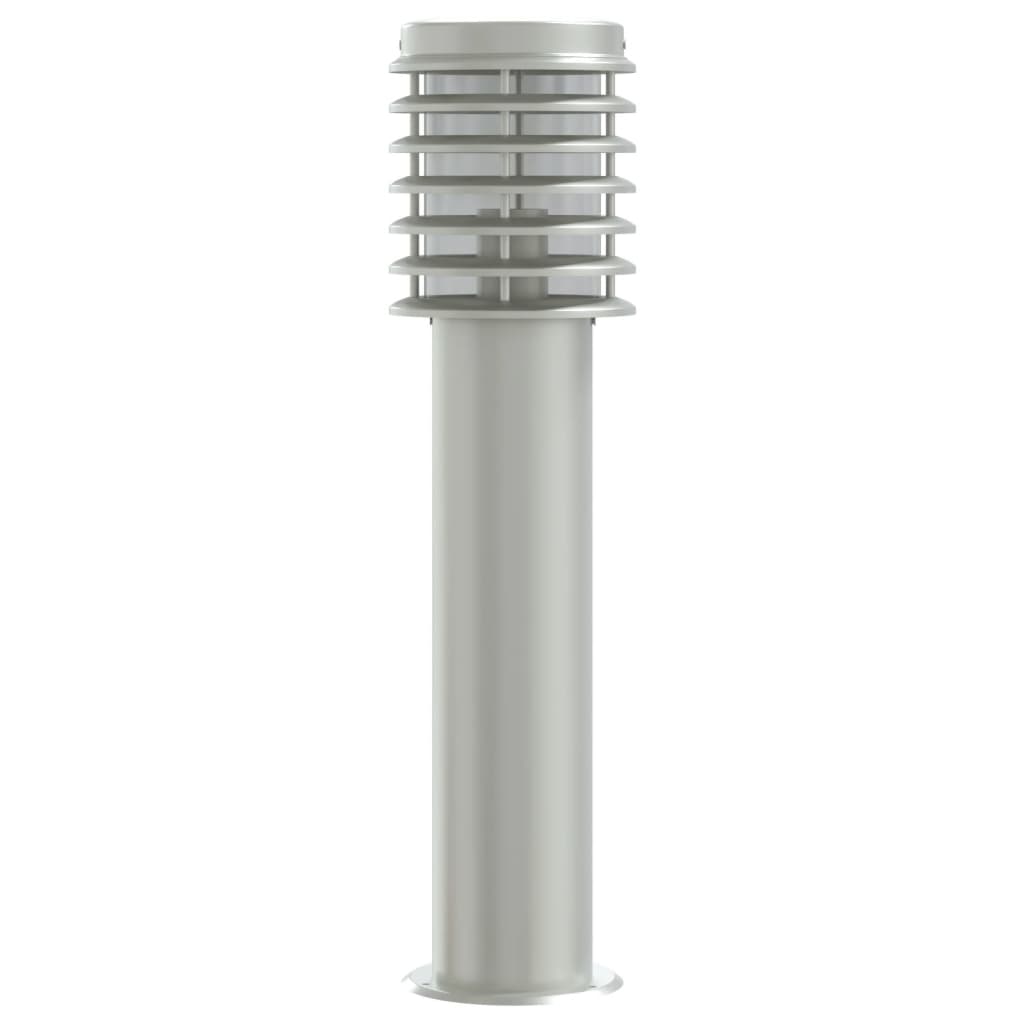 Lampada da Terra per Esterni Argento 60 cm in Acciaio Inox - homemem39