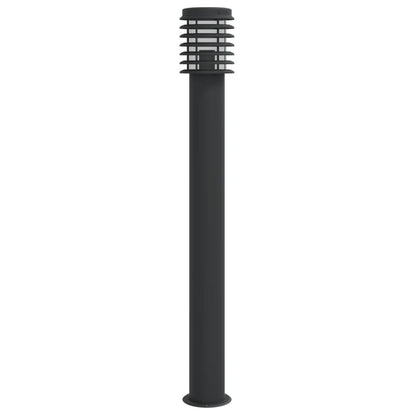 Lampada da Terra per Esterni Argento 110 cm in Acciaio Inox - homemem39