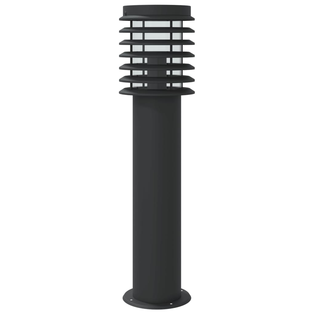 Lampade da Terra per Esterni Sensore 3 pz Nere 60 cm Acciaio - homemem39