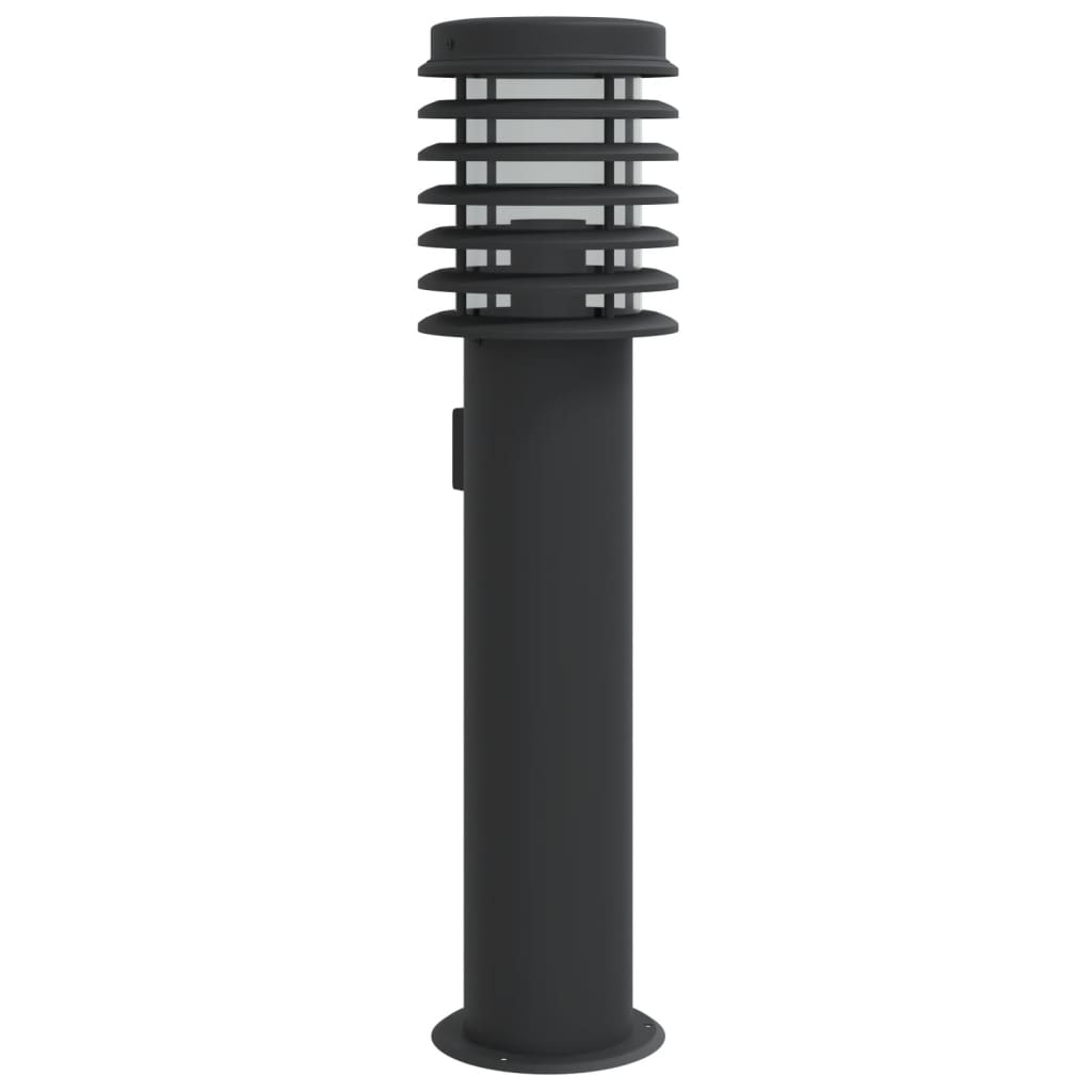 Lampada da Terra per Esterni con Presa Nera 60 cm Acciaio - homemem39