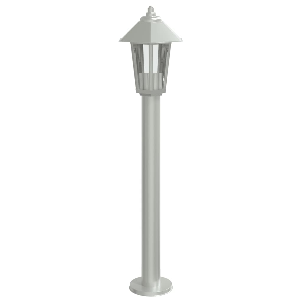 Lampada da Terra per Esterni Argento 80 cm in Acciaio Inox - homemem39