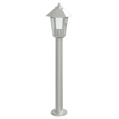 Lampade da Terra per Esterni 3 pz Argento 80 cm in Acciaio Inox - homemem39