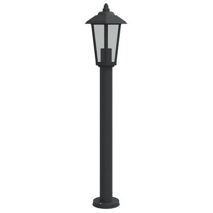 Lampada da Terra per Esterni Nera 80 cm in Acciaio Inox - homemem39