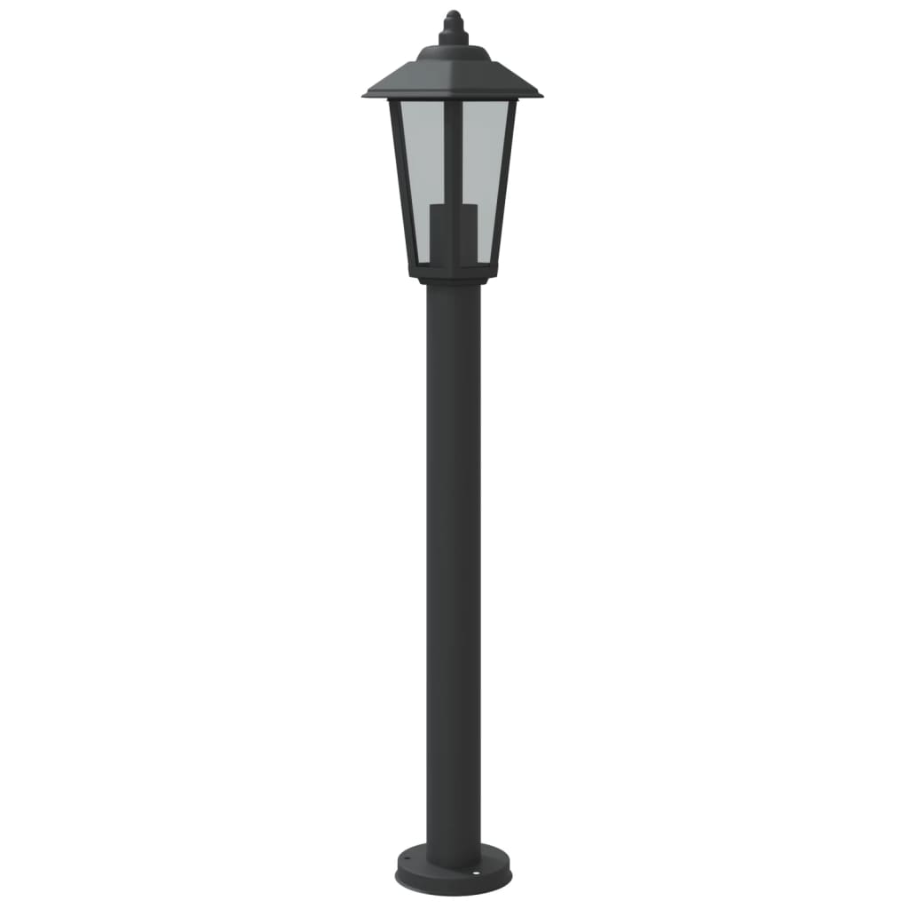 Lampade da Terra per Esterni 3 pz Nere 80 cm in Acciaio Inox - homemem39