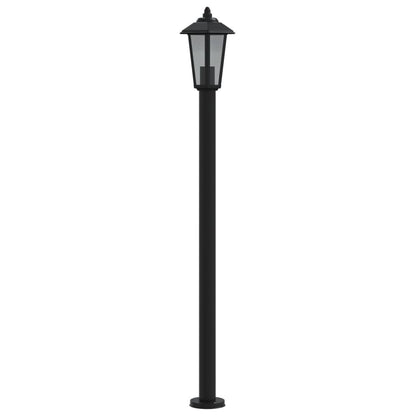 Lampade da Terra per Esterni 3 pz Nere 120 cm in Acciaio Inox - homemem39