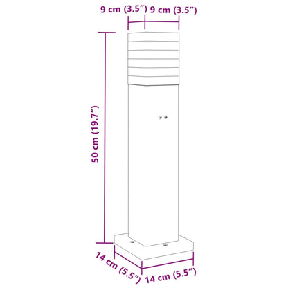 Lampada da Terra per Esterni con Presa Nera 50 cm Alluminio - homemem39