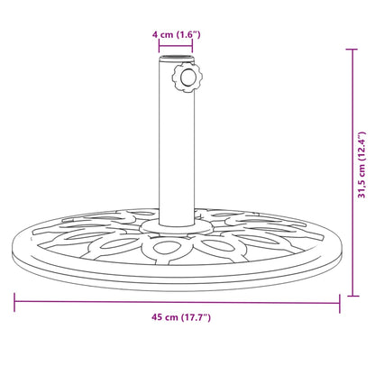 Base per Ombrellone per Pali Ø38/48 mm 12 kg Rotonda - homemem39