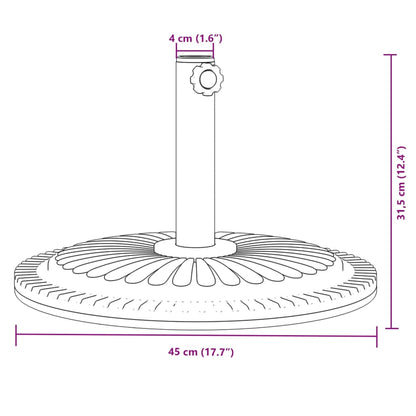 Base per Ombrellone per Pali Ø38/48 mm 12 kg Rotonda - homemem39