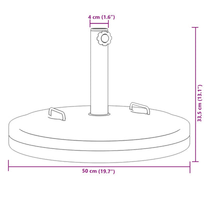 Base per Ombrellone con Manici per Pali Ø38/48 mm 25 kg Rotonda - homemem39