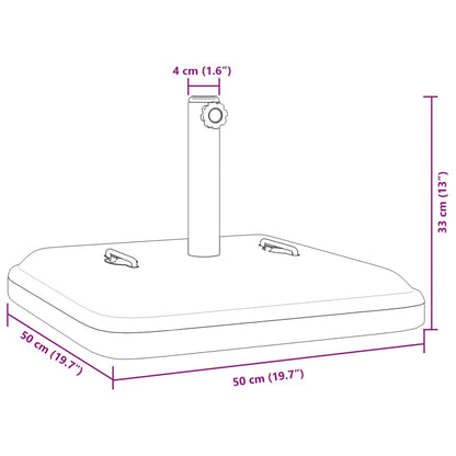 Base per Ombrellone con Manici per Pali Ø38/48 mm 27kg Quadrata - homemem39