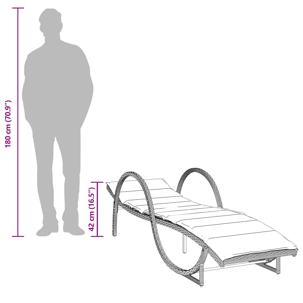 Lettini Prendisole 2 pz con Cuscini Marrone in Polyrattan - homemem39