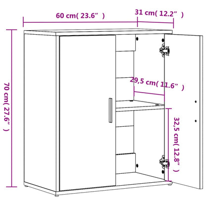 Credenze 2 pz Rovere Sonoma 60x31x70 cm in Legno Multistrato - homemem39