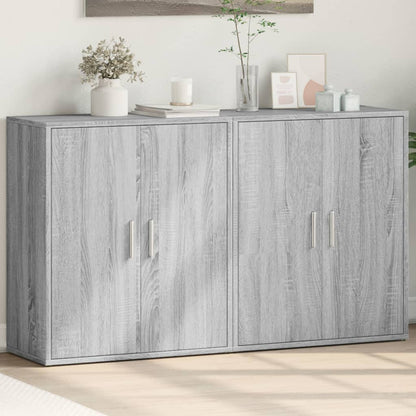 Credenze 2 pz Grigio Sonoma 60x31x70 cm in Legno Multistrato - homemem39