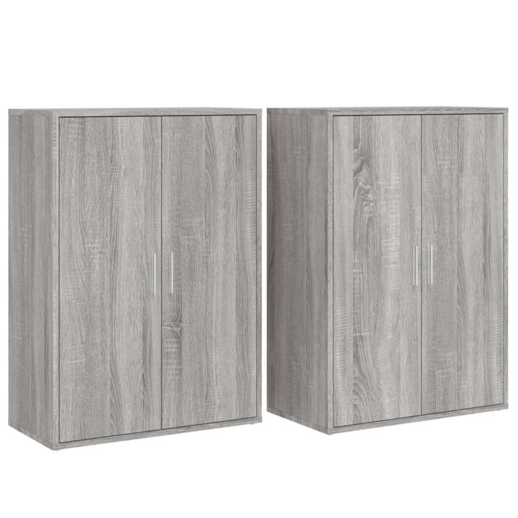 Credenze 2 pz Grigio Sonoma 60x31x84 cm in Legno Multistrato - homemem39