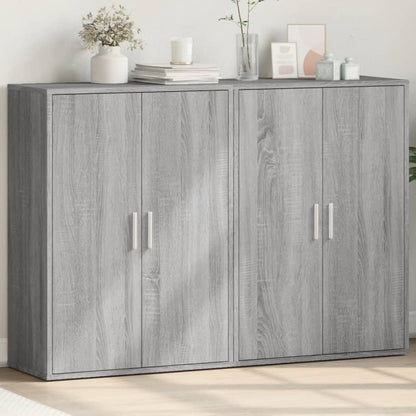 Credenze 2 pz Grigio Sonoma 60x31x84 cm in Legno Multistrato - homemem39