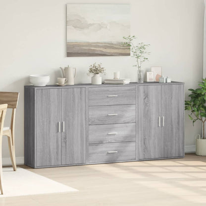 Credenze 3 pz Grigio Sonoma 60x31x84 cm in Legno Multistrato - homemem39