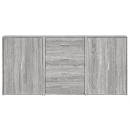 Credenze 3 pz Grigio Sonoma 60x31x84 cm in Legno Multistrato - homemem39