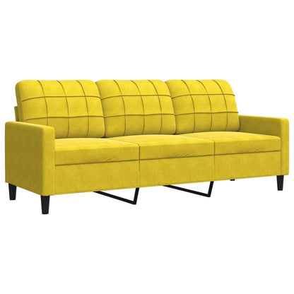 Set di Divani 2 pz con Cuscini giallo in Velluto - homemem39