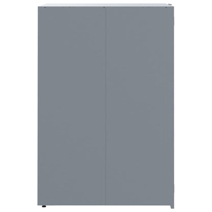 Copribidone con Ruote per 6 Bidoni Grigio 414x79x117cm Acciaio - homemem39